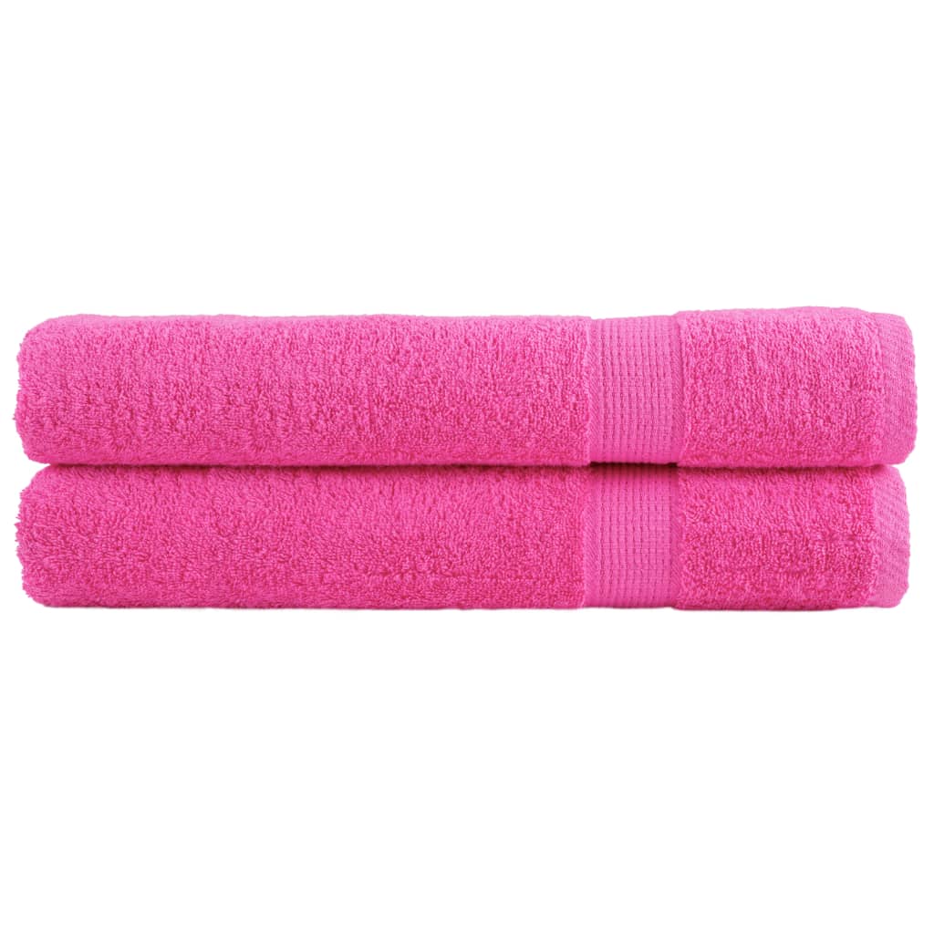 Vidaxl sauna cloths Solund 2 pcs 600 g m² 80x200 cm pink