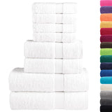 Vidaxl 8-delige handdoekenset solund 600 g m² wit