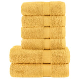 Vidaxl 6-piece towel set Solund 600 g m² gold colored