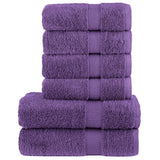 Vidaxl Solund de toallas de 6 piezas de 600 g m² morado