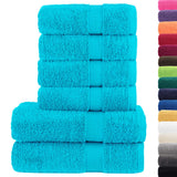 Vidaxl 6-delige handdoekenset solund 600 g m² turquoise
