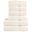 Vidaxl 6-delige handdoekenset solund 600 g m² crèmekleurig