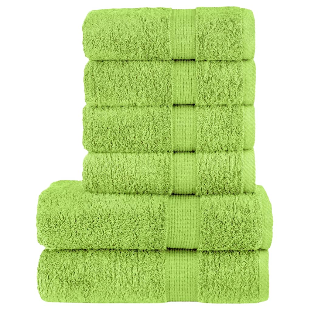 Vidaxl 6 pièces de serviette SOLUND 600 g m² Green de pomme