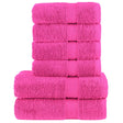 Vidaxl 6-delige handdoekenset solund 600 g m² roze