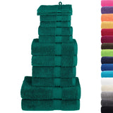 Vidaxl 12-piece towel set Solund 600 g m² Green