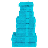 Vidaxl 12 pièces de serviette SOLUND 600 g m² turquoise