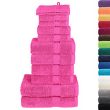 Vidaxl 12-piece towel set Solund 600 g m² pink