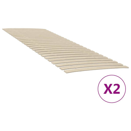 Vidaxl lattenbodem met 48 latten 2 stuks 80x200 cm