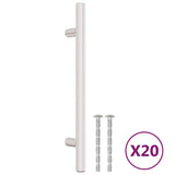 Vidaxl handvatten 20 st 128 mm roestvrij staal zilverkleurig