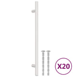 Vidaxl gère 20 st 192 mm en acier inoxydable en argent coloré