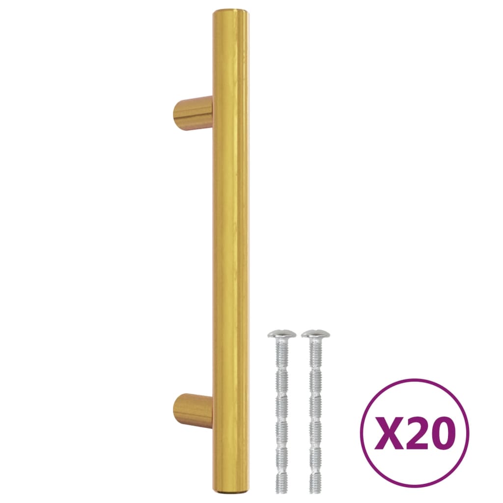 Vidaxl handles 20 st 96 mm stainless steel gold colored