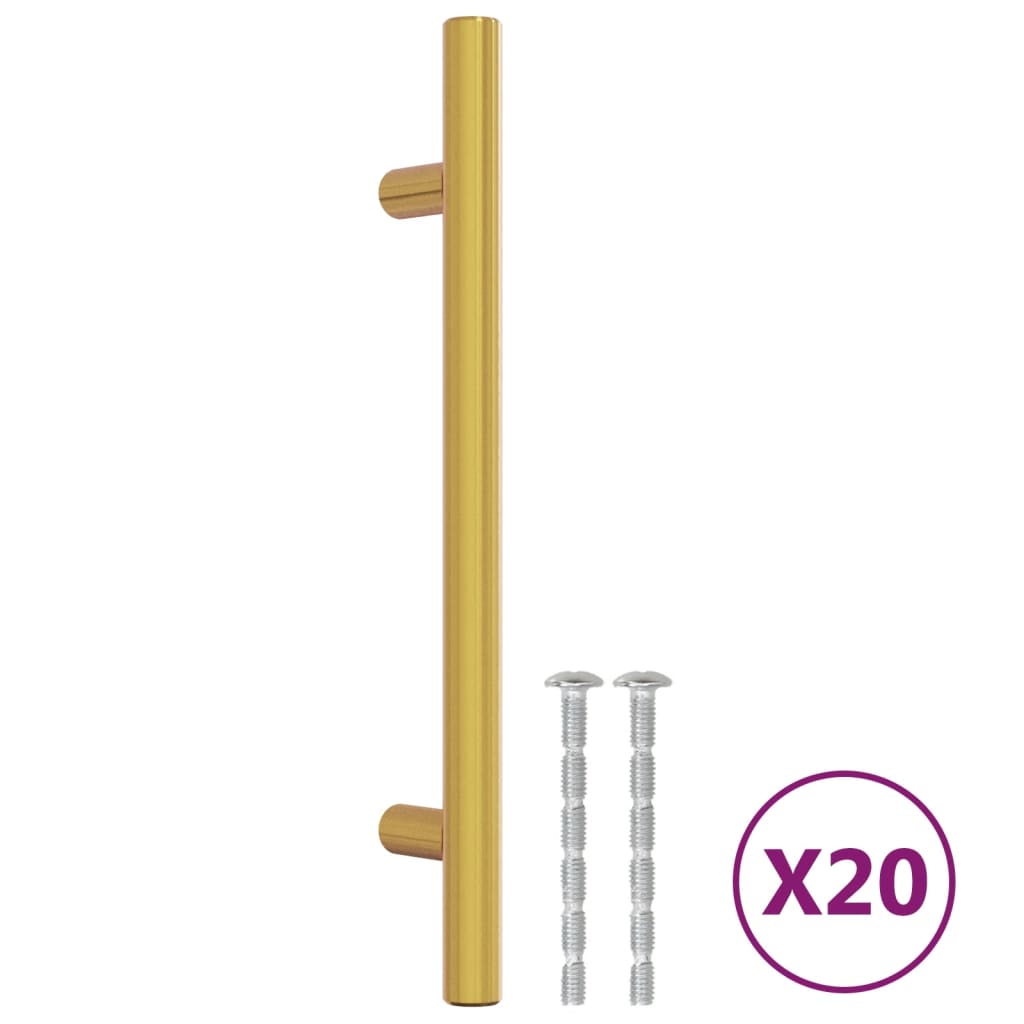 Vidaxl handles 20 st 128 mm stainless steel gold colored