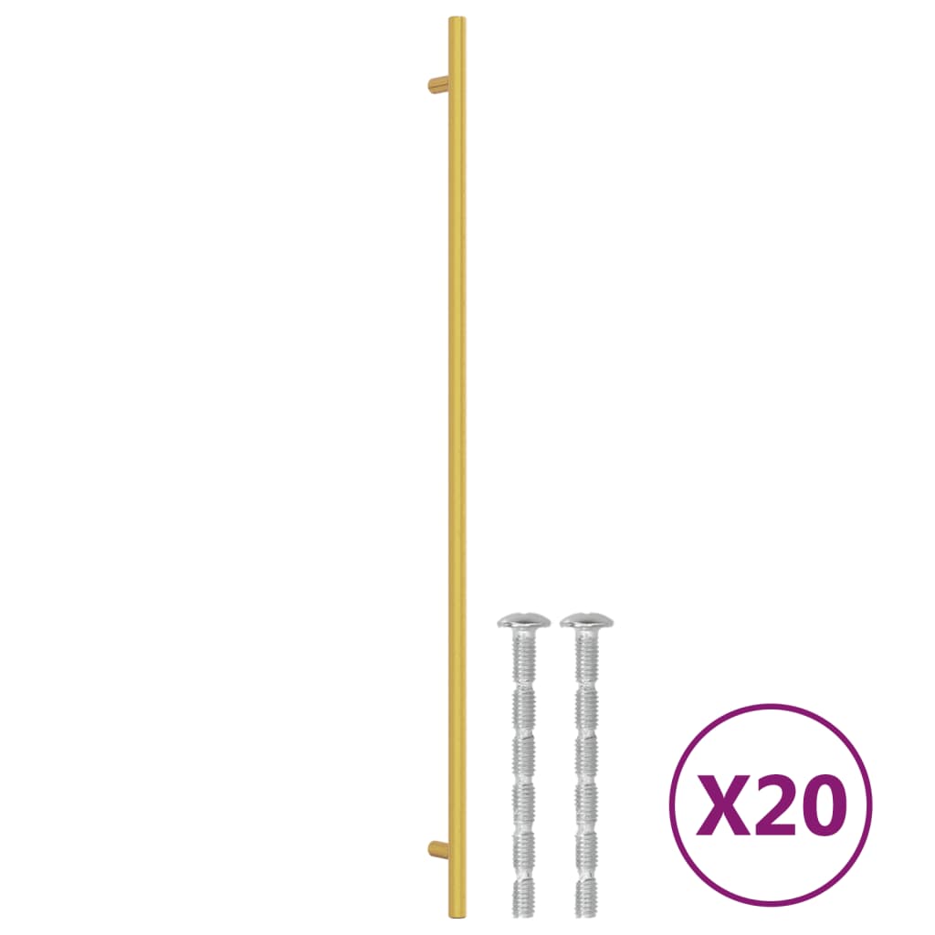 Vidaxl gère 20 ST 480 mm en acier inoxydable or couleur or