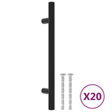 Vidaxl handles 20 st 128 mm stainless steel black