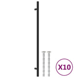 Vidaxl gère 10 st 320 mm en acier inoxydable noir