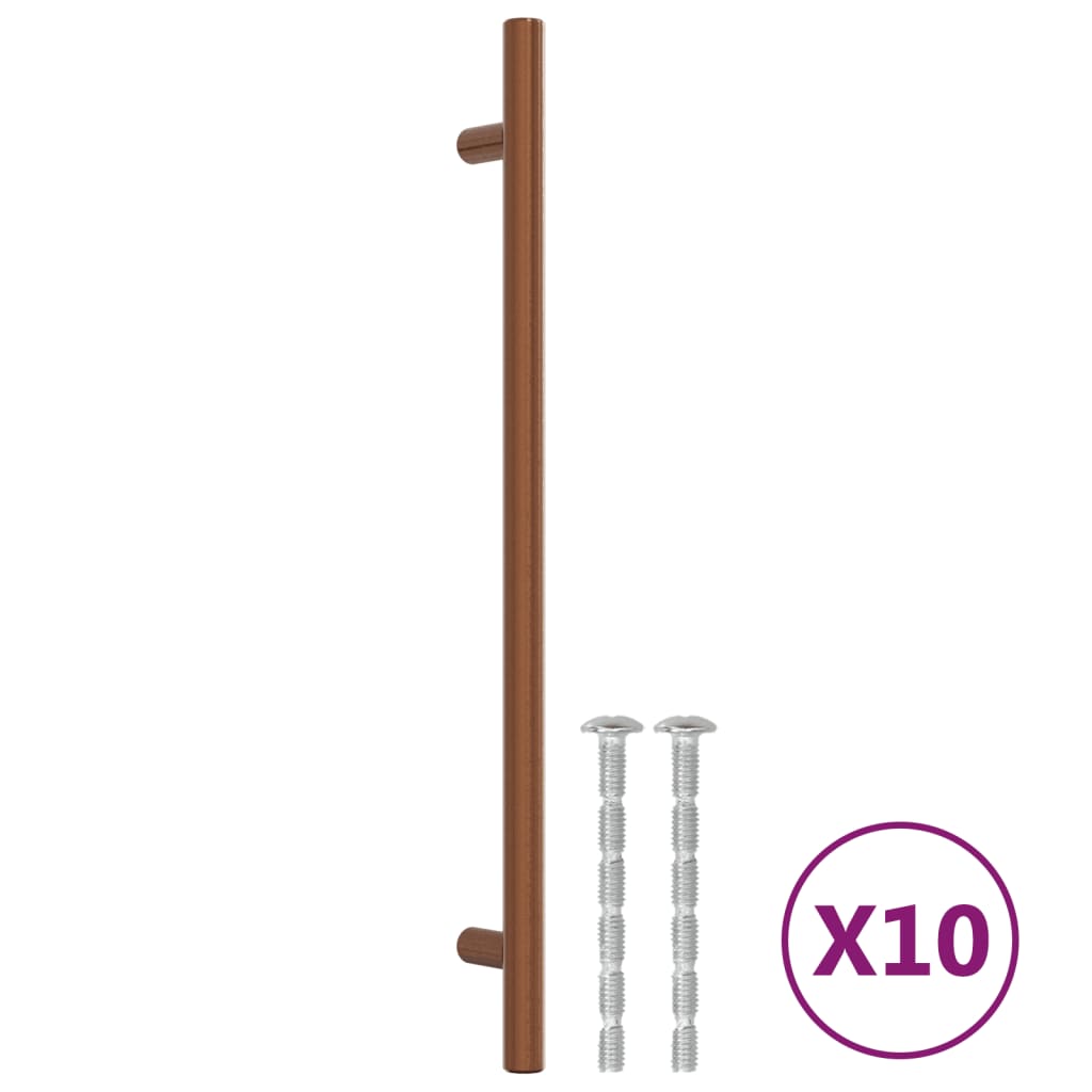 Vidaxl handvatten 10 st 224 mm roestvrij staal bronskleurig