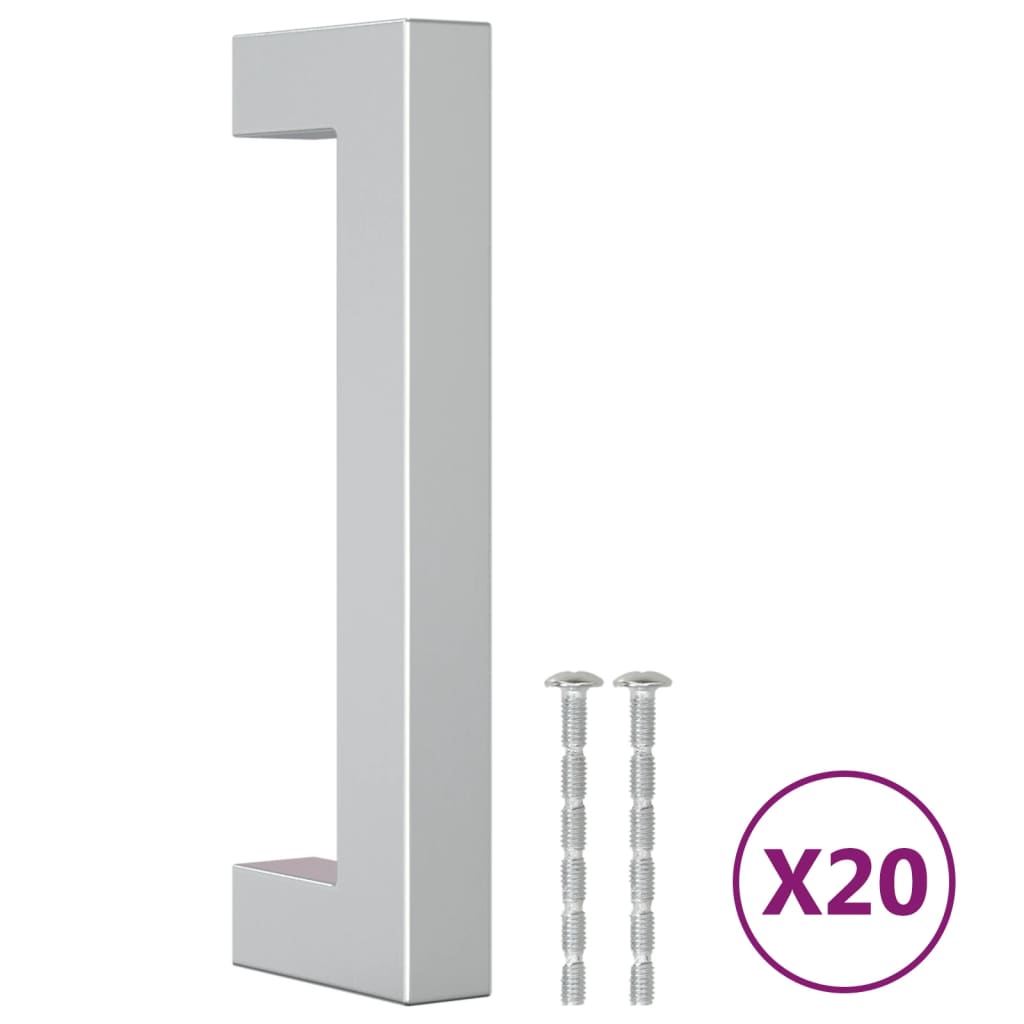 Vidaxl handles 20 st 96 mm stainless steel silver colored