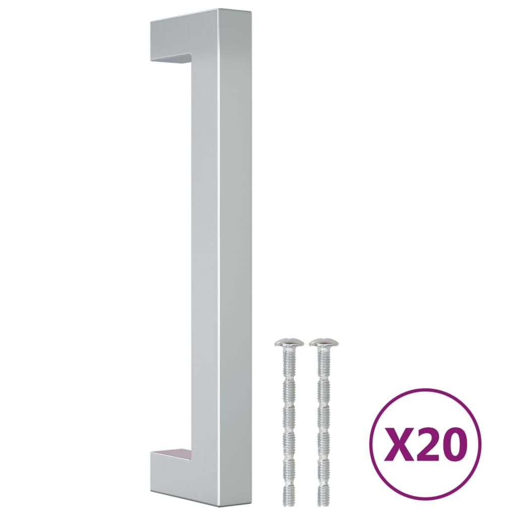 Vidaxl handles 20 st 128 mm stainless steel silver colored