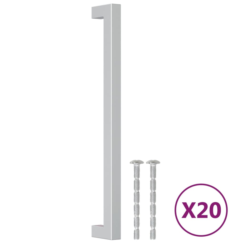 Vidaxl gère 20 st 224 mm en acier inoxydable en argent coloré