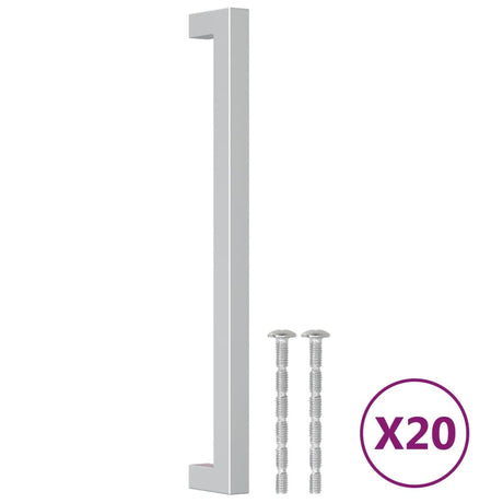 Vidaxl handvatten 20 st 224 mm roestvrij staal zilverkleurig