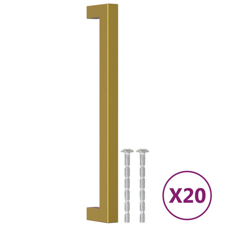 Vidaxl handvatten 20 st 192 mm roestvrij staal goudkleurig