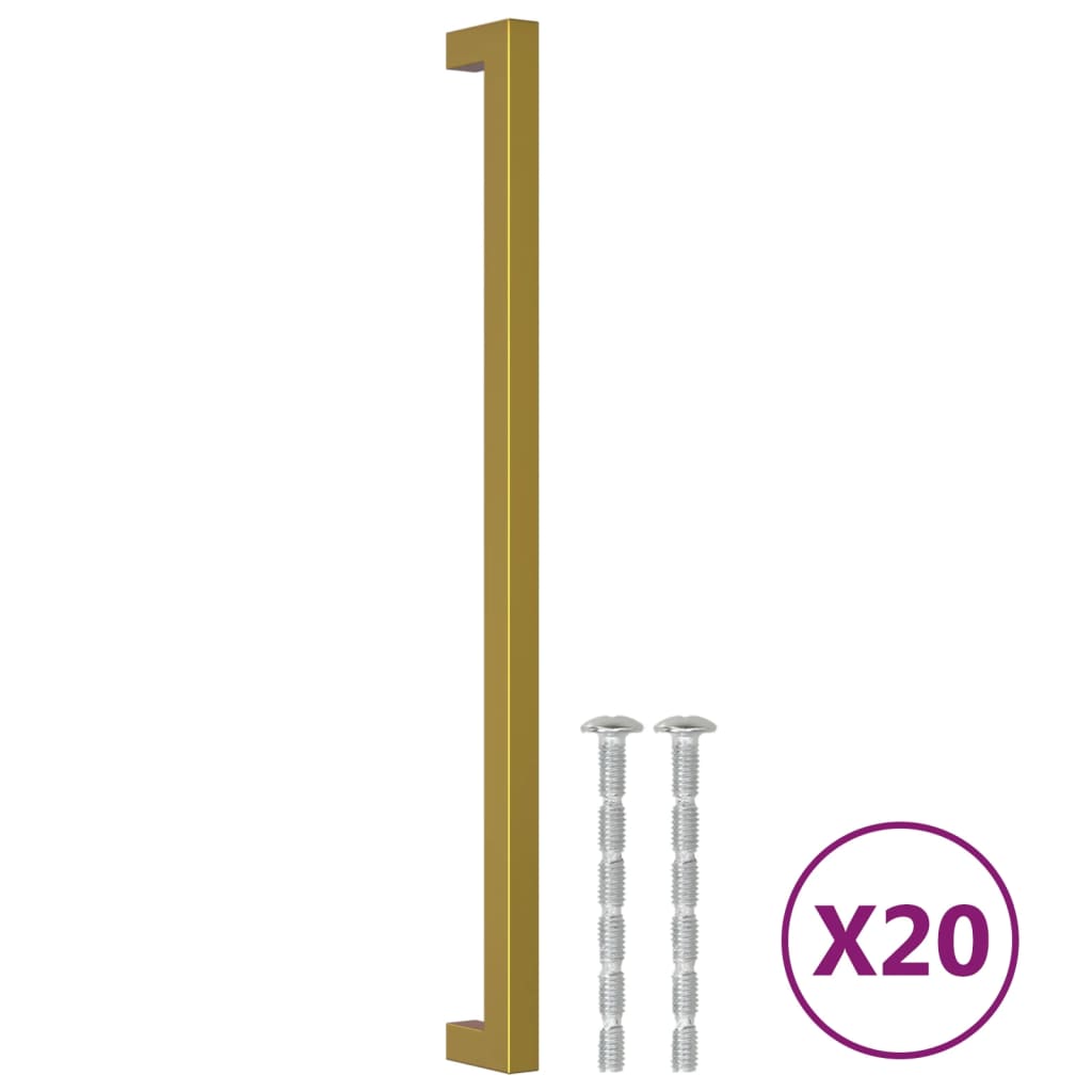 Vidaxl handles 20 st 320 mm stainless steel golden colored