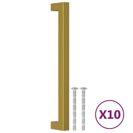 Vidaxl handvatten 10 st 192 mm roestvrij staal goudkleurig
