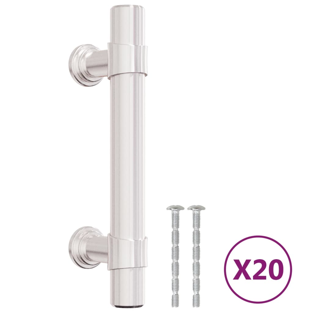 Vidaxl handles 20 st 64 mm stainless steel silver colored