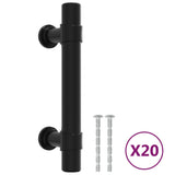 Vidaxl handles 20 st 64 mm stainless steel black