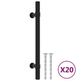 Vidaxl manejas de 20 st 128 mm de acero inoxidable negro