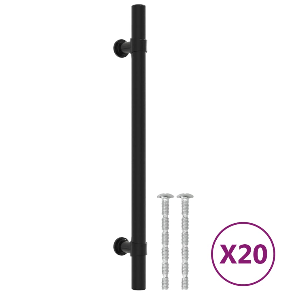 Vidaxl handles 20 st 160 mm stainless steel black