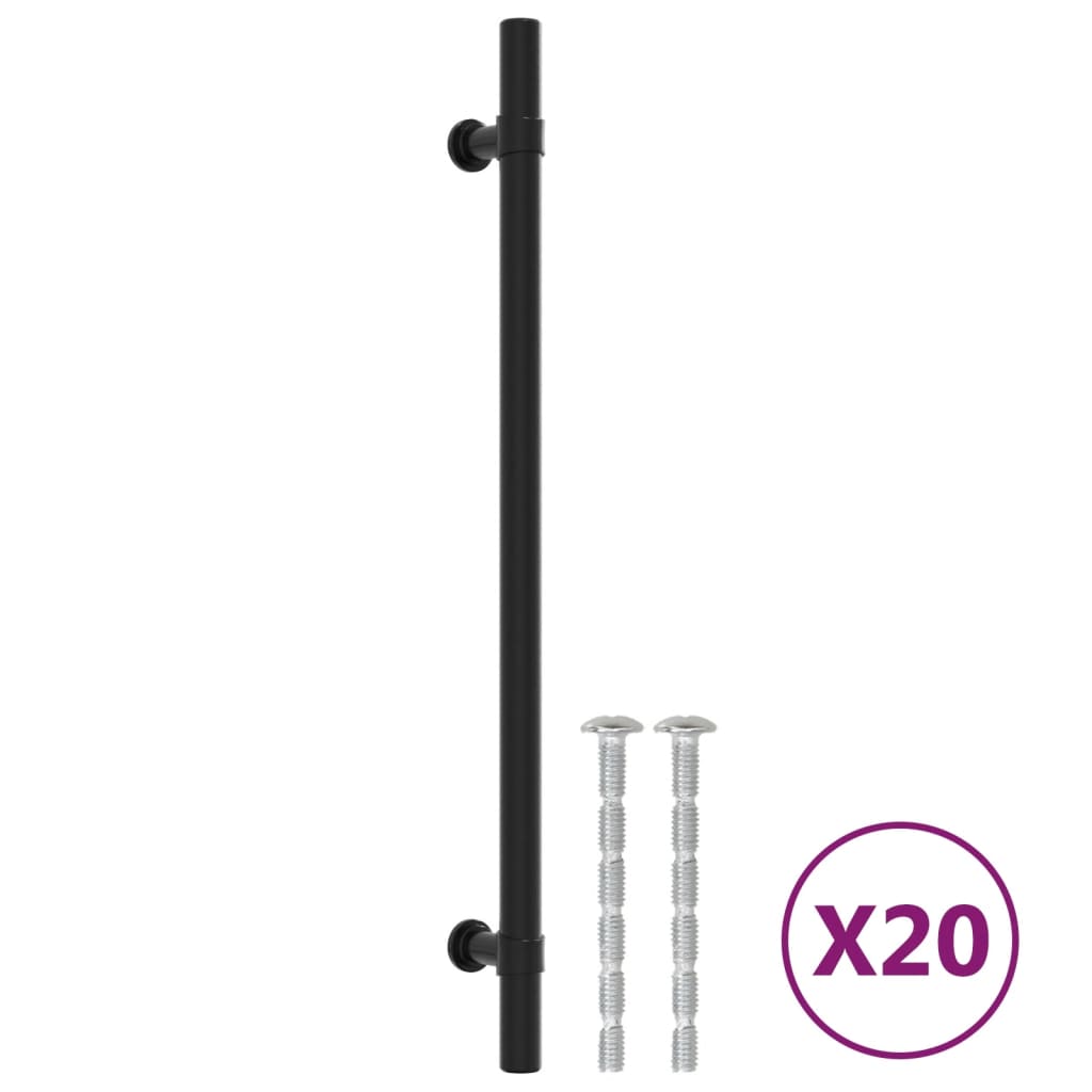 Vidaxl handles 20 st 224 mm stainless steel black