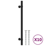 Vidaxl handvatten 10 st 192 mm roestvrij staal zwart
