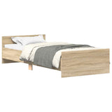 Vidaxl bedframe zonder matras hout sonoma eikenkleurig 100x200 cm