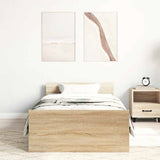 Vidaxl bedframe zonder matras hout sonoma eikenkleurig 100x200 cm
