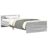 Vidaxl bedframe bewerkt hout grijs sonoma eikenkleurig 90x190 cm