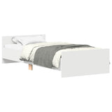 Vidaxl bedframe bewerkt hout wit 75x190 cm