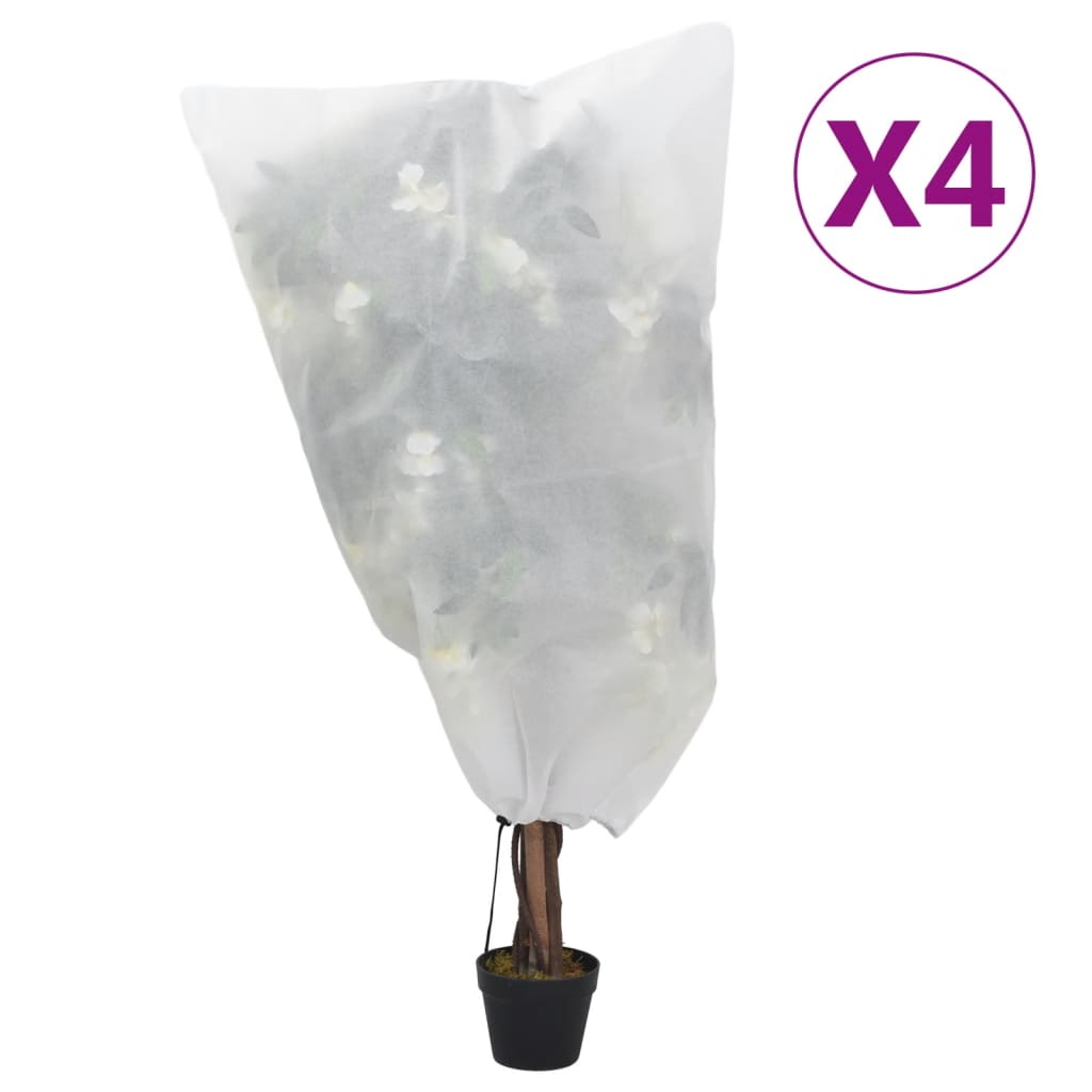 Vidaxl Cubiertas de vellón para plantas con cordero 4 st 70 g m² 0.8x0.8 m