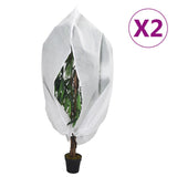 Vidaxl Cubras de plantas con cremallera 2 st 70 g m² 1x1.55 m