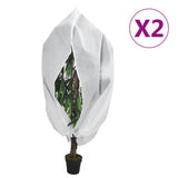 Vidaxl Cubras de plantas con cremallera 2 st 70 g m² 1.55x1.55 m