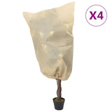 Vidaxl Fleece covers for plants with drawstring 4 st 70 g m² 0.8x0.8 m