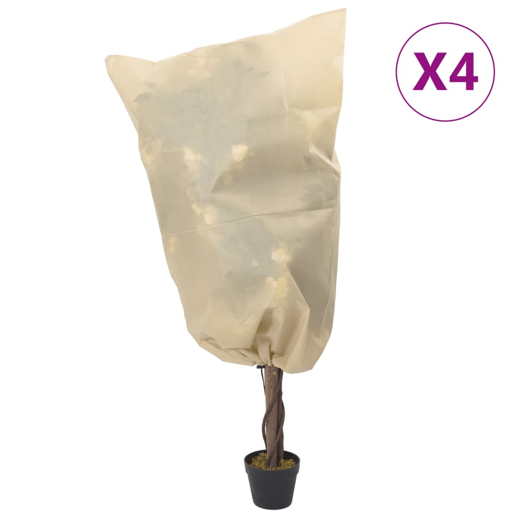 Vidaxl Plant covers with drawstring 4 st 70 g m² 0.8x1 m