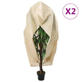 Couvoirs de plante Vidaxl avec fermeture éclair 2 st 70 g m² 1,55x1,55 m