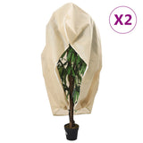 VidaXL Plantenhoezen met ritssluiting 2 st 70 g m² 1,2x1,8 m