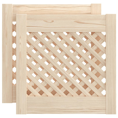 Vidaxl kastdeuren met latwerk 2 st 39,5x39,5 cm massief grenenhout