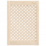 Vidaxl kastdeuren met latwerk 2 st 49,5x69 cm massief grenenhout