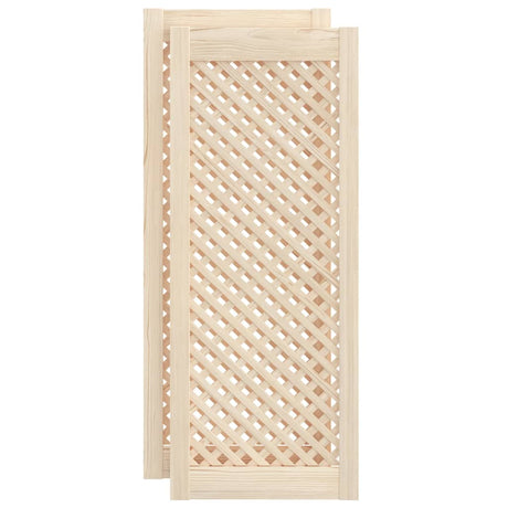 Vidaxl kastdeuren met latwerk 2 st 39,5x99 cm massief grenenhout
