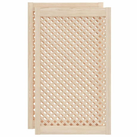 Vidaxl kastdeuren met latwerk 2 st 59,5x99 cm massief grenenhout