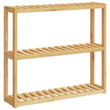 Vidaxl Buedzëmmer Rack 3-Layer Mauer Montage 60x15x54 cm Bamboo