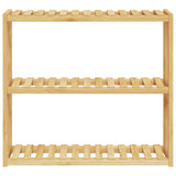 Vidaxl Buedzëmmer Rack 3-Layer Mauer Montage 60x15x54 cm Bamboo